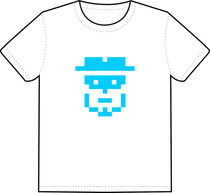 iconperday blue hero t-shirt