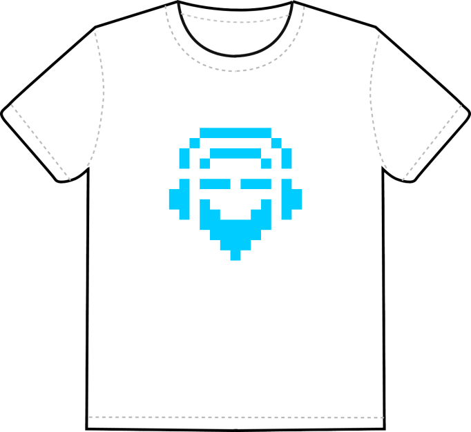 iconperday blue music fan t-shirt