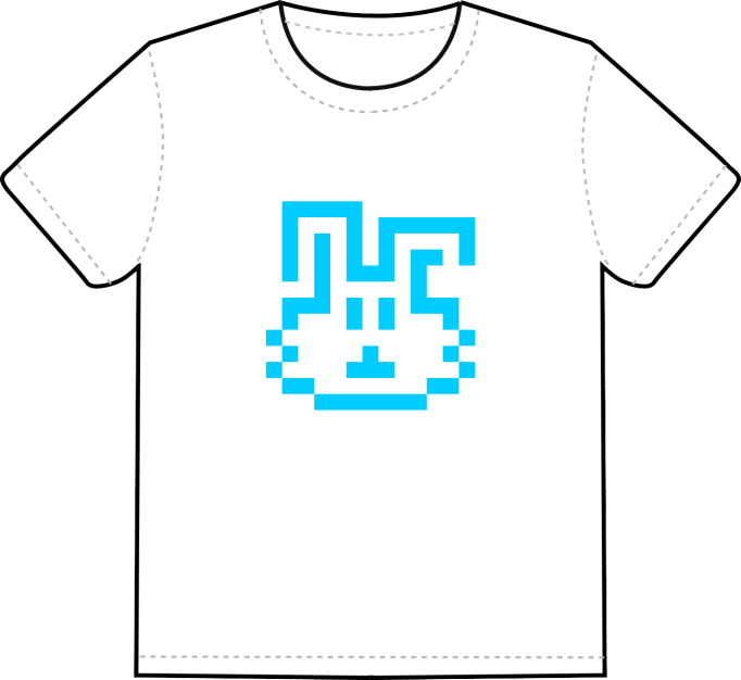 iconperday blue rabbit t-shirt