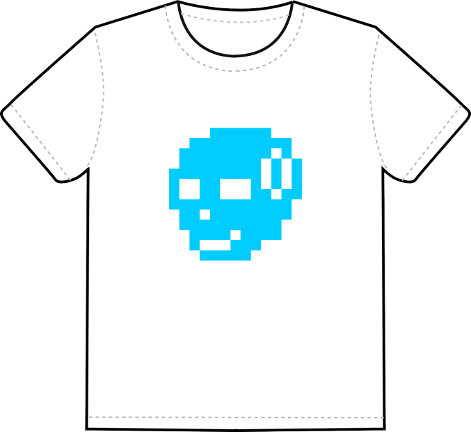 iconperday blue smile white t-shirt