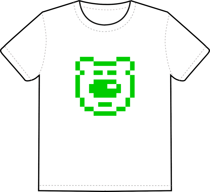 iconperday green bear t-shirt