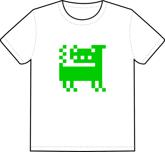 iconperday green dog t-shirt