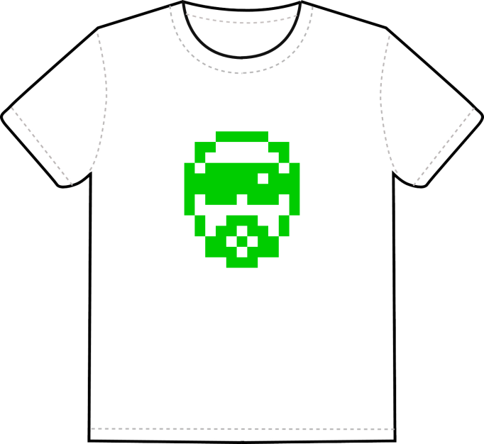 iconperday green driver white t-shirt