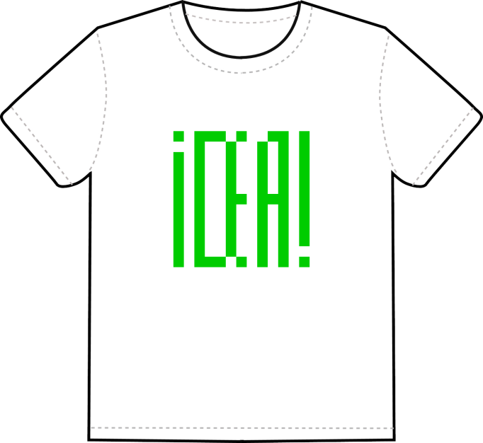 iconperday green idea white t-shirt