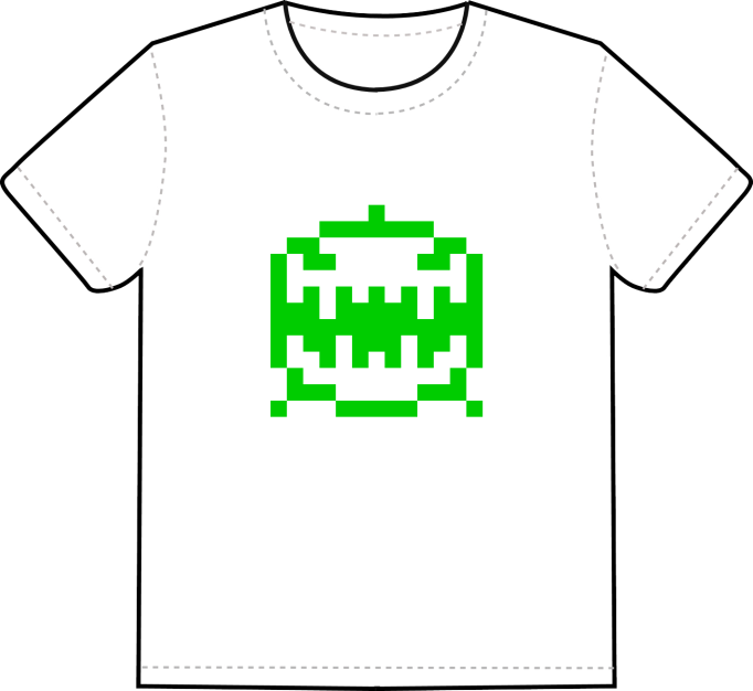 iconperday green jaws white t-shirt