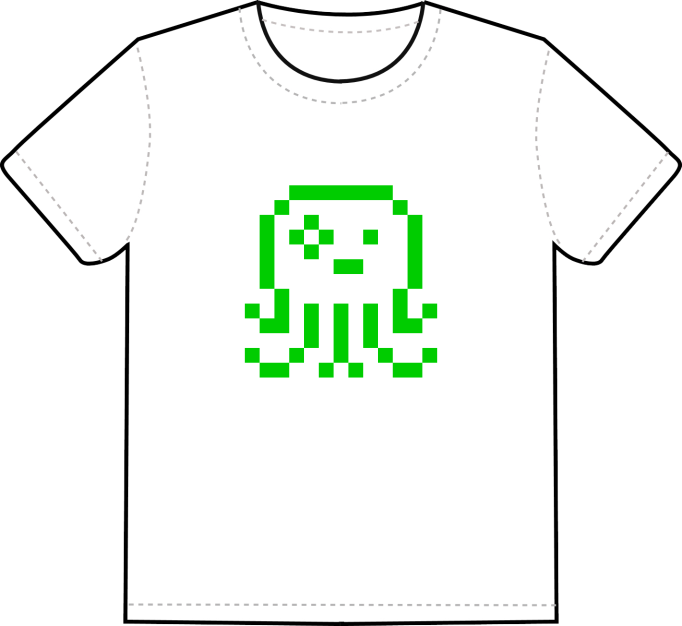 iconperday green octopus t-shirt