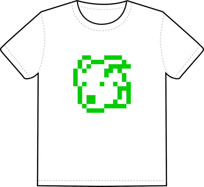 iconperday green puppy white t-shirt